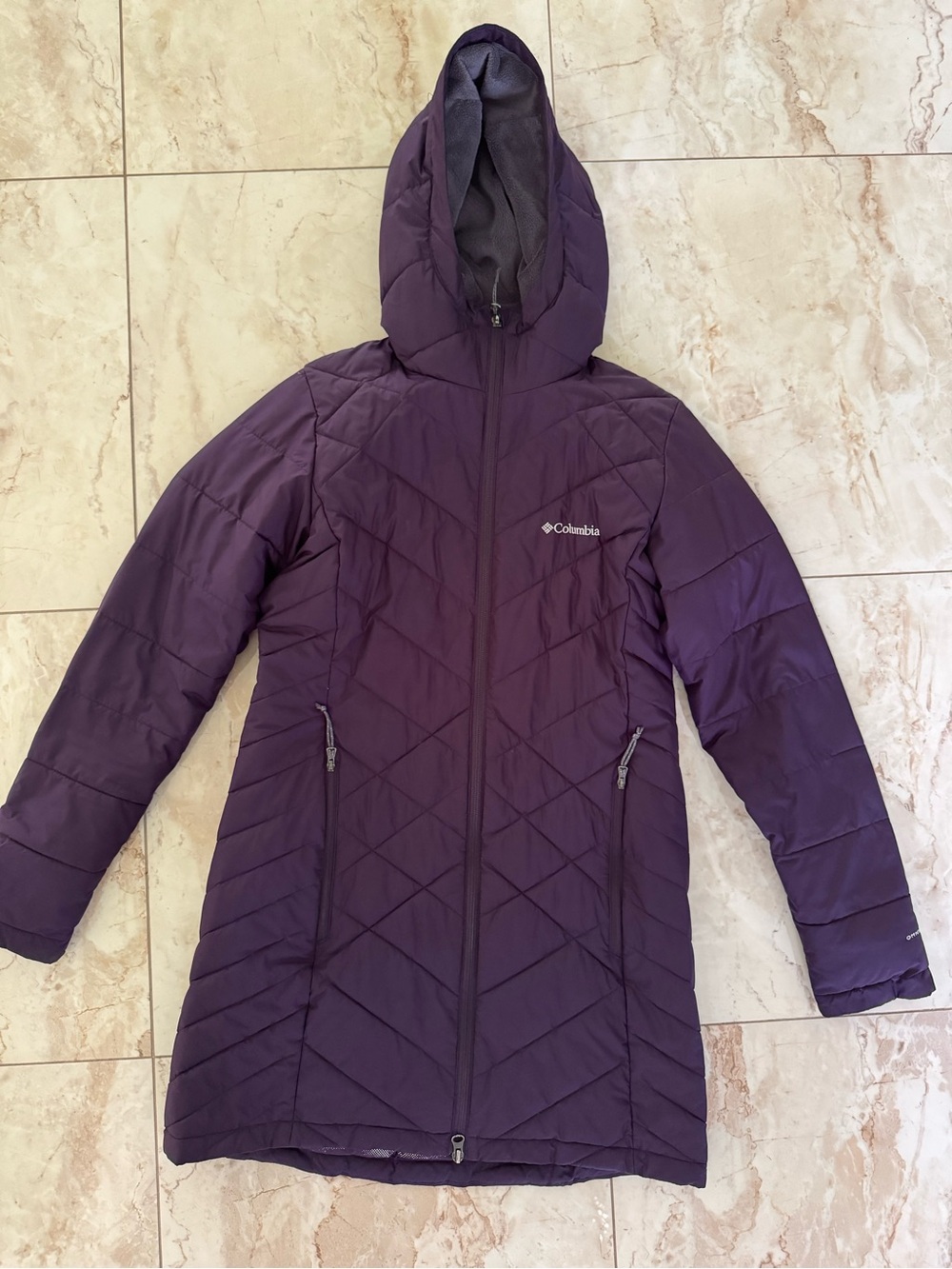 Columbia Women's Purple Hooded Coat SMALL OMNIHEAT